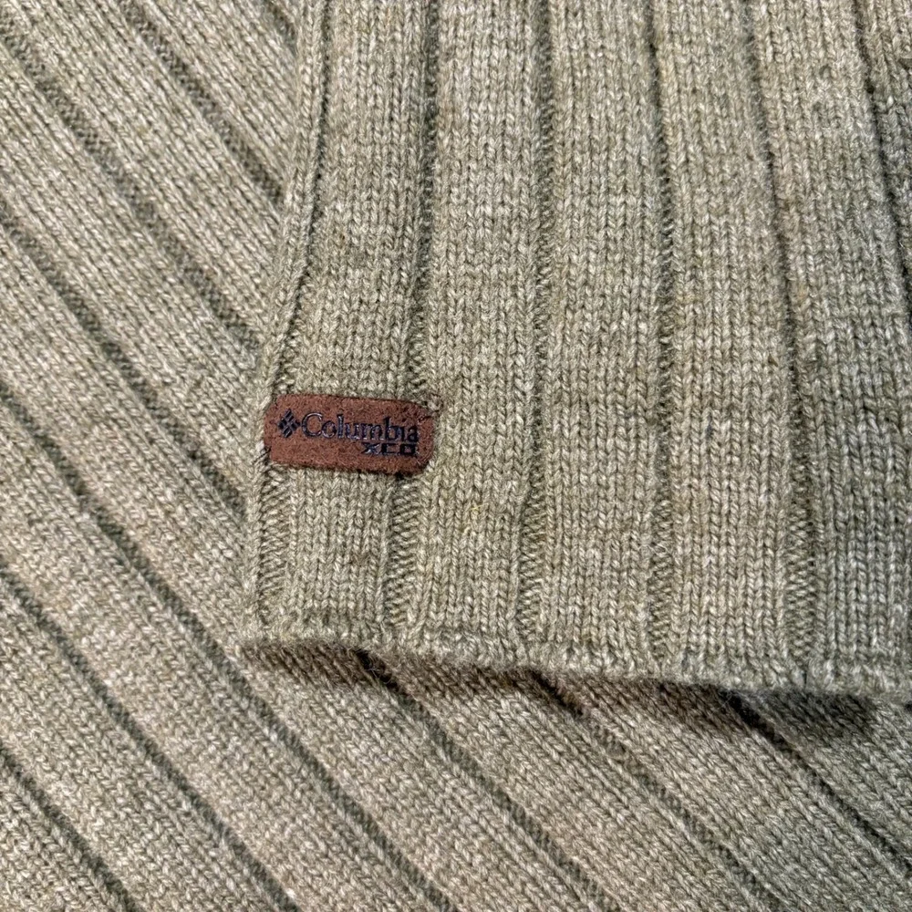 Columbia Ribbed Wool Blend Crewneck Sweater XCQ‎ Gorpcore X-Large Olive Green